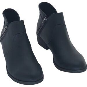 Sun Stone Women's Adelinee Ankle Boot Black 5.5M Double Zip